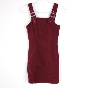 topshop corduroy buckle mini dress US 2